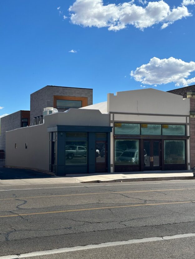 Nelson Mathis Mercantile building with metallic touches created by Coppertop Metals.