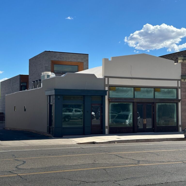 Nelson Mathis Mercantile building with metallic touches created by Coppertop Metals.