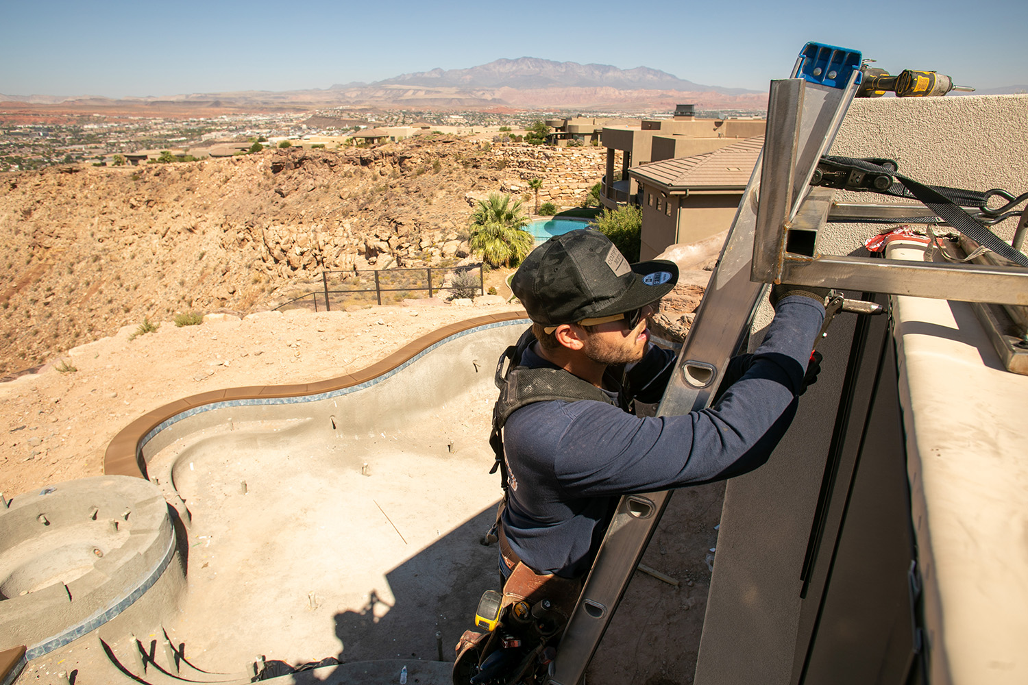 Installing fascias in Stone Cliff in St. George, Utah.